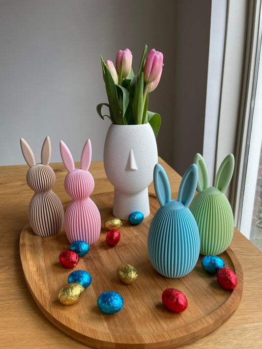 Set Paasei met Oren – Minimalistische Paasdecoratie