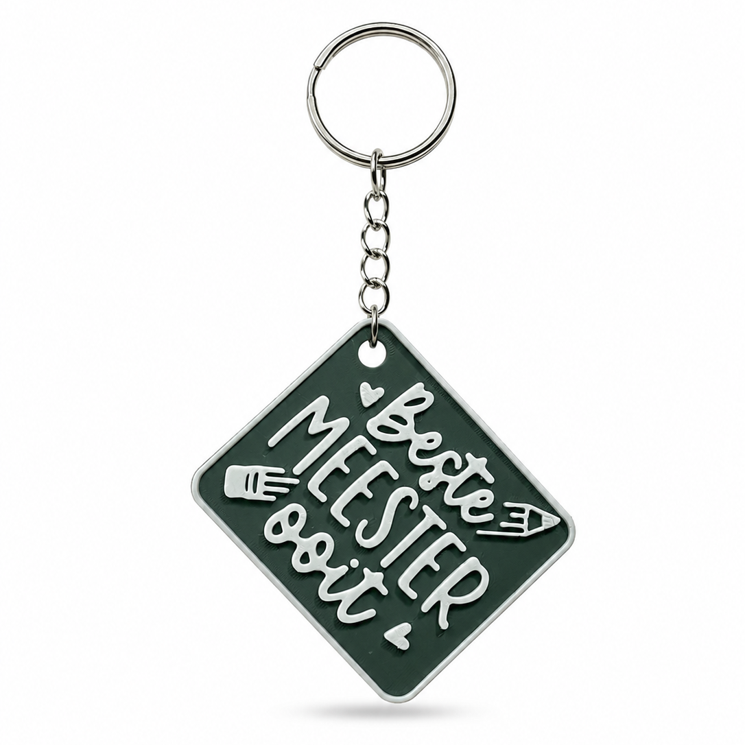 Sleutelhanger Beste Juf Ooit & Beste Meester Ooit – Cadeau Einde Schooljaar