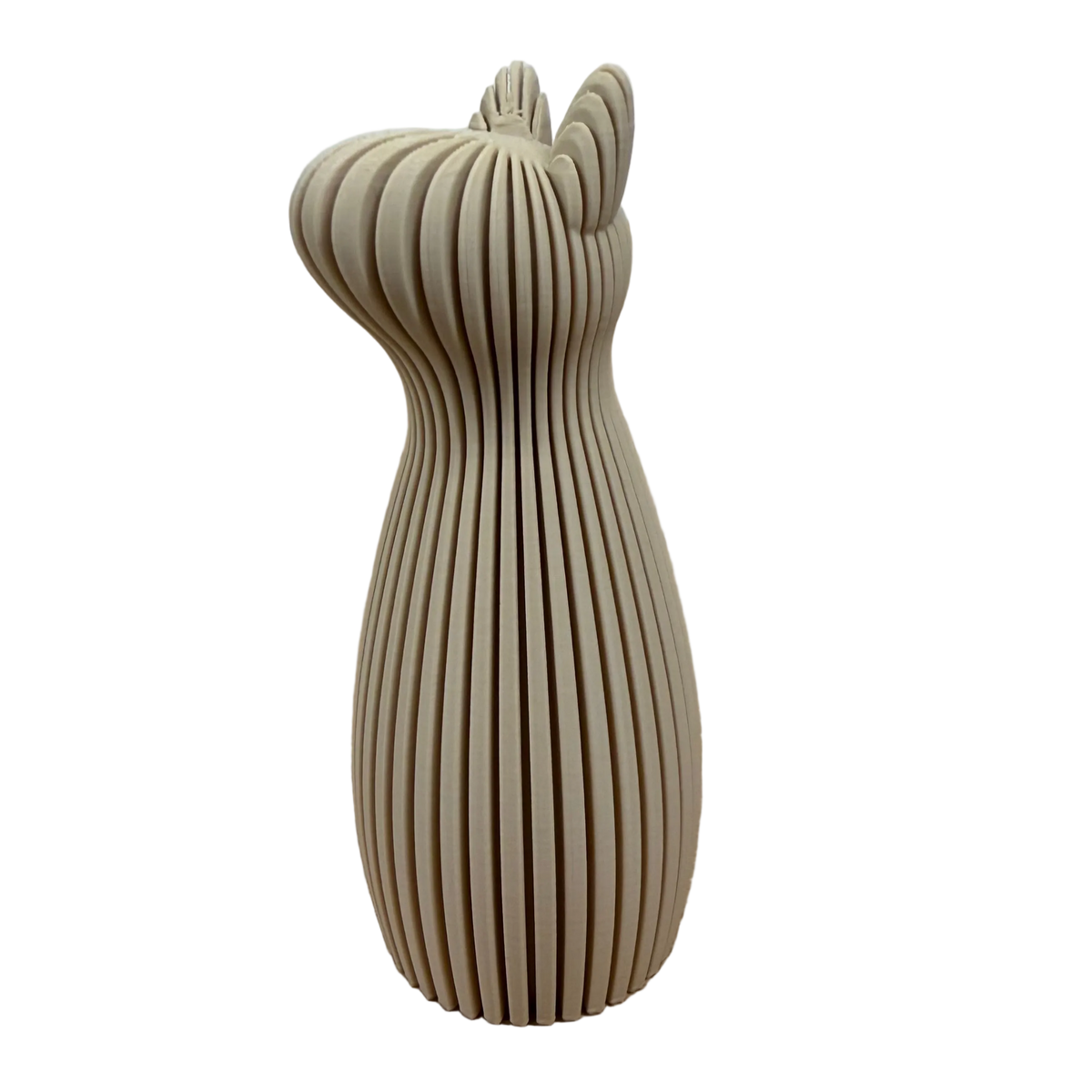 Hondenbeeldje groot met oren recht omhoog beige