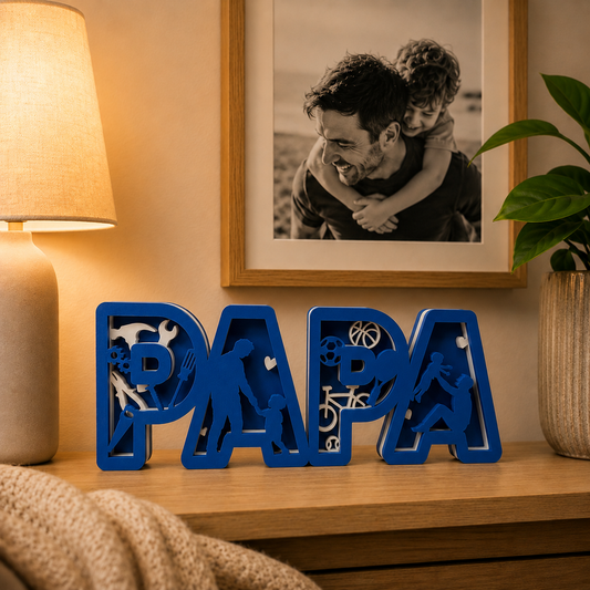 "PAPA" Decoratiebeeldje – Uniek Cadeau voor Vaderdag & Verjaardag