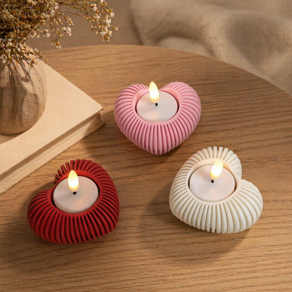 Set Hartjes LED Waxinelichthouders