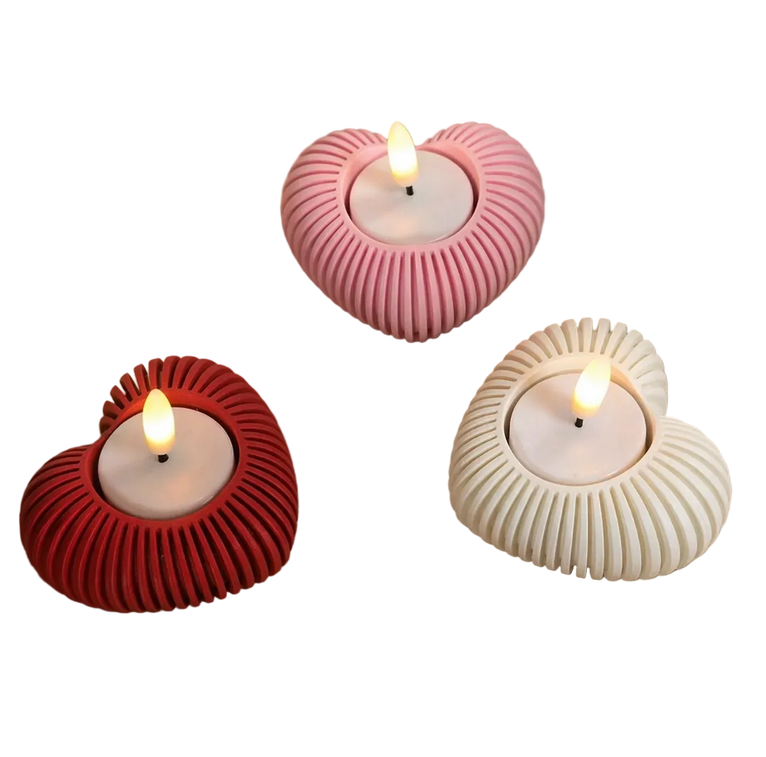 Set Hartjes LED Waxinelichthouders