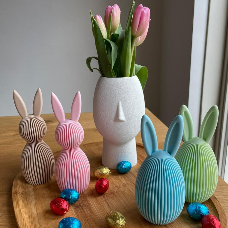Set Paashaas met oren – minimalistische paasdecoratie