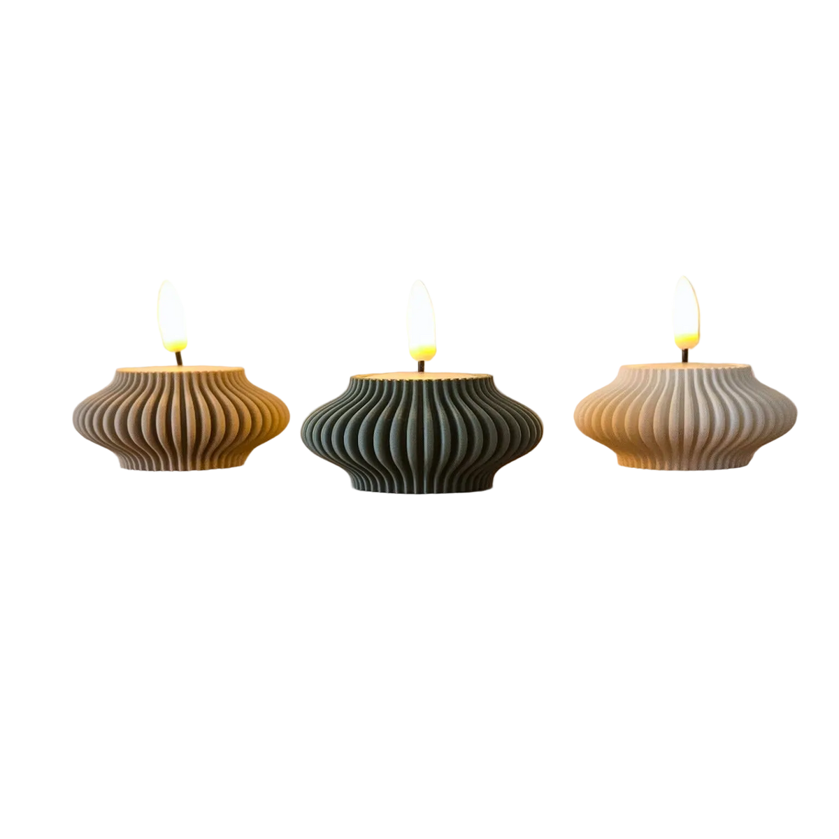 Set – Stijlvolle LED Waxinelichthouders Stripe