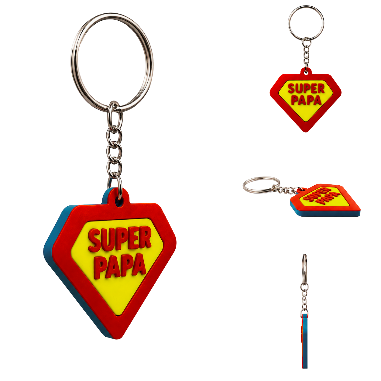 Sleutelhanger Super Papa | Cadeau voor Vaderdag, Verjaardag & Meer