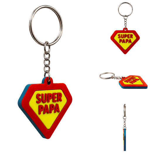 Sleutelhanger Super Papa | Cadeau voor Vaderdag, Verjaardag & Meer