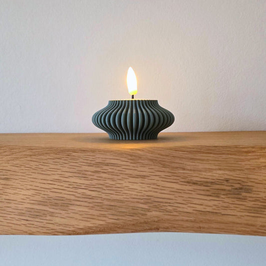 Stijlvolle waxinelichthouder Stripe – voor LED-waxinelichtjes