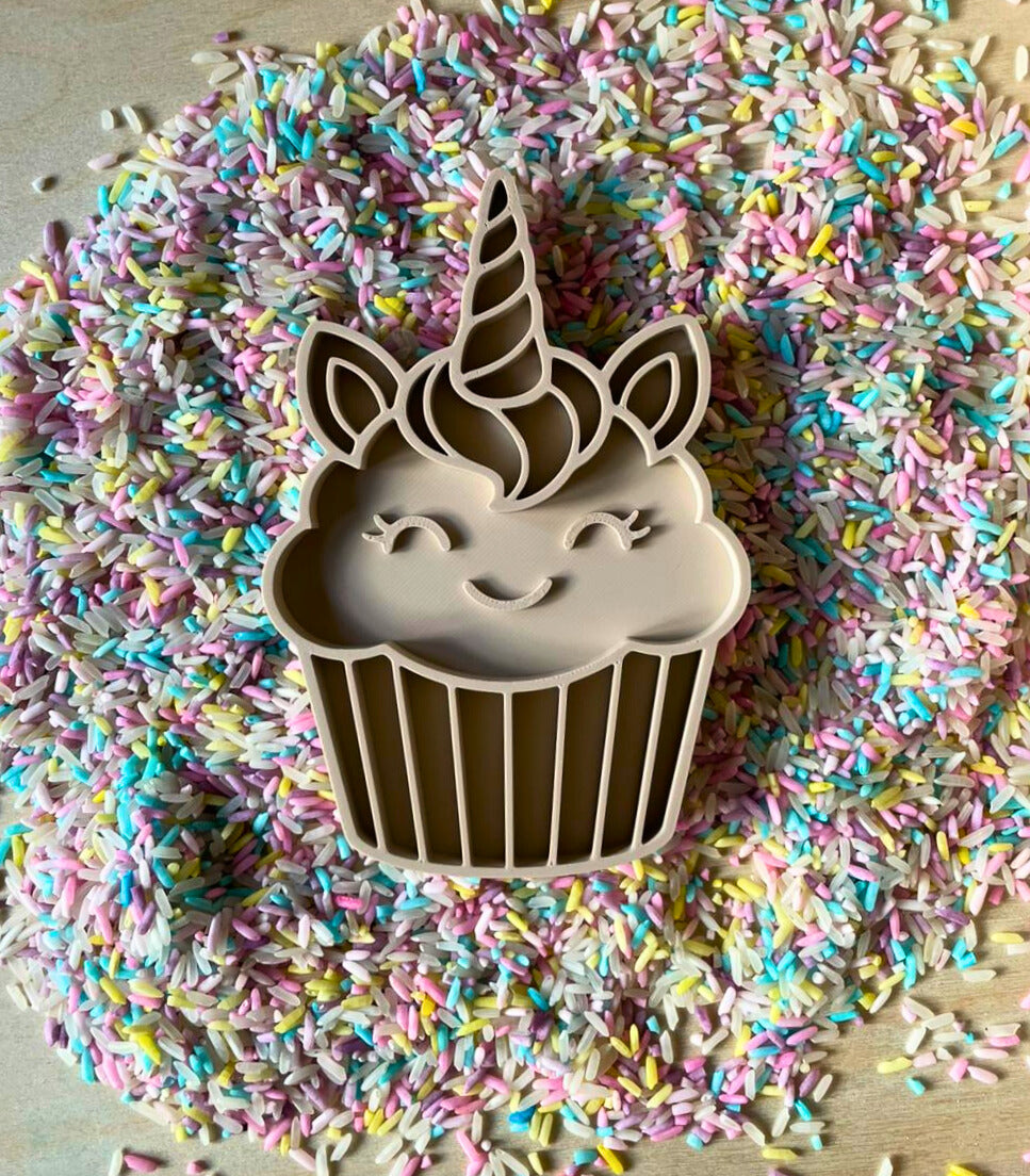 Unicorn cupcake vulvorm – sensorisch speelgoed
