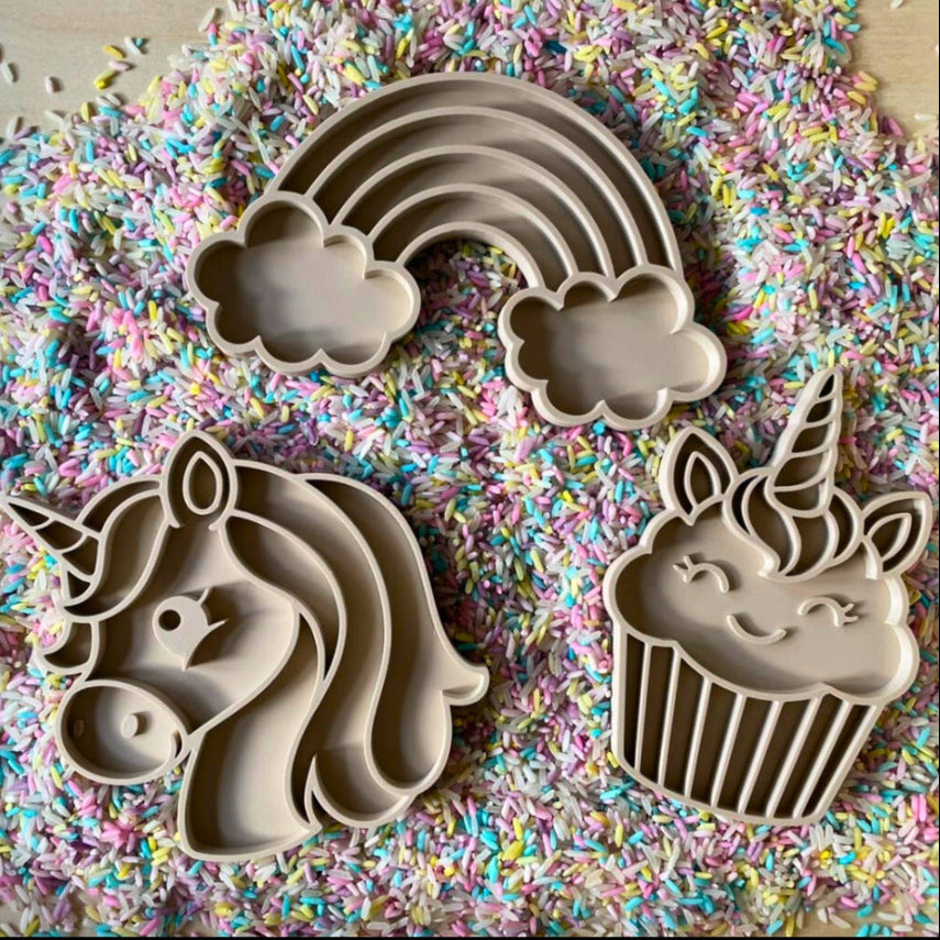 Unicorn vulvorm set  – sensorisch speelgoed