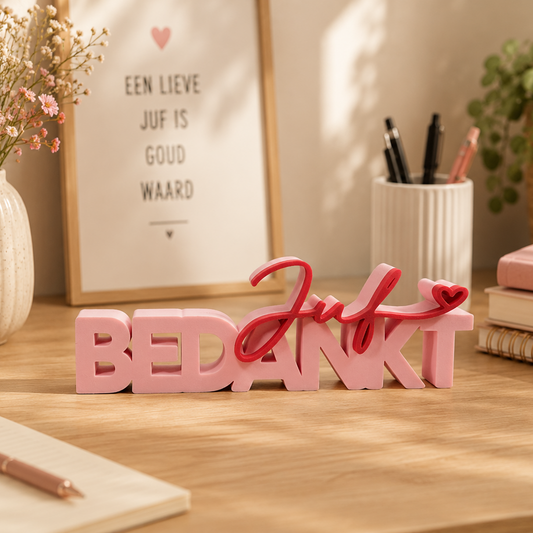 Wordpop "Bedankt juf"