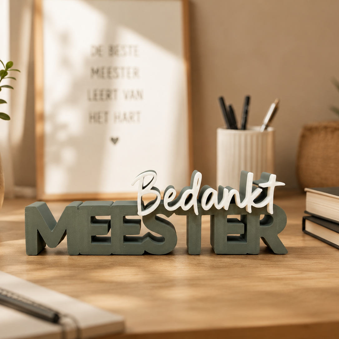 Wordpop "Bedankt meester"
