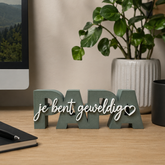 Wordpop "Papa je bent geweldig" – Cadeau voor Vaderdag & Verjaardag