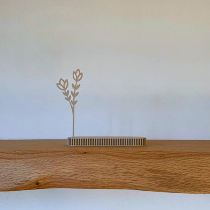Kaarthouder met bloem – minimalistisch cadeau