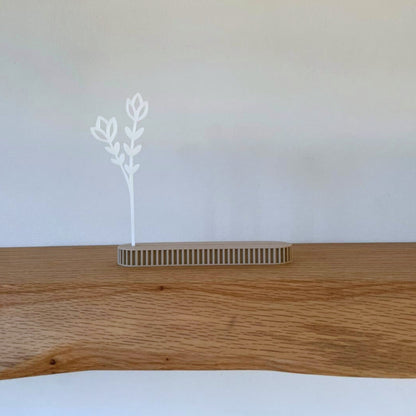 Kaarthouder met bloem – minimalistisch cadeau