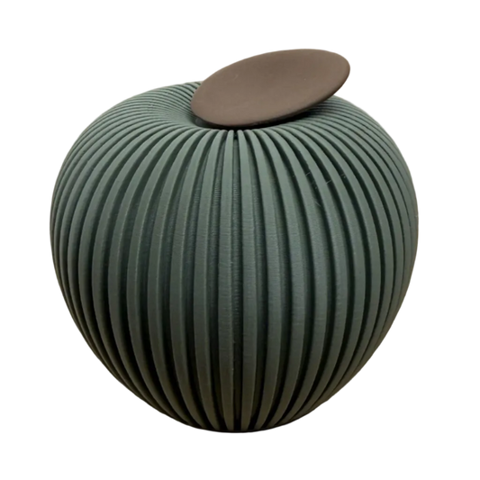 Groene decoratieve appel met blad