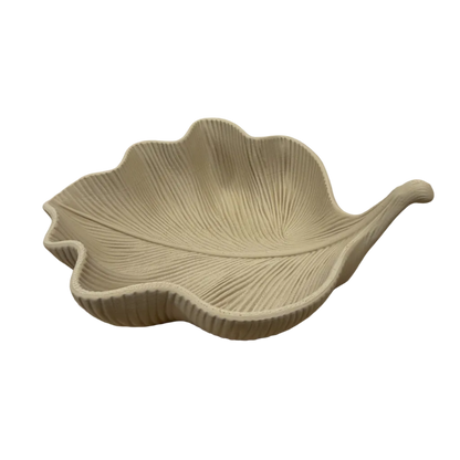 Decoratieve bladschaal in latte bruin