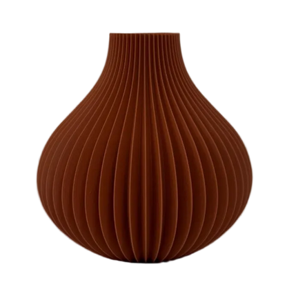 Florenne decoratieve vaas met elegante geribbelde structuur, geschikt voor bloemen, droogbloemen of als stijlvolle woondecoratie.