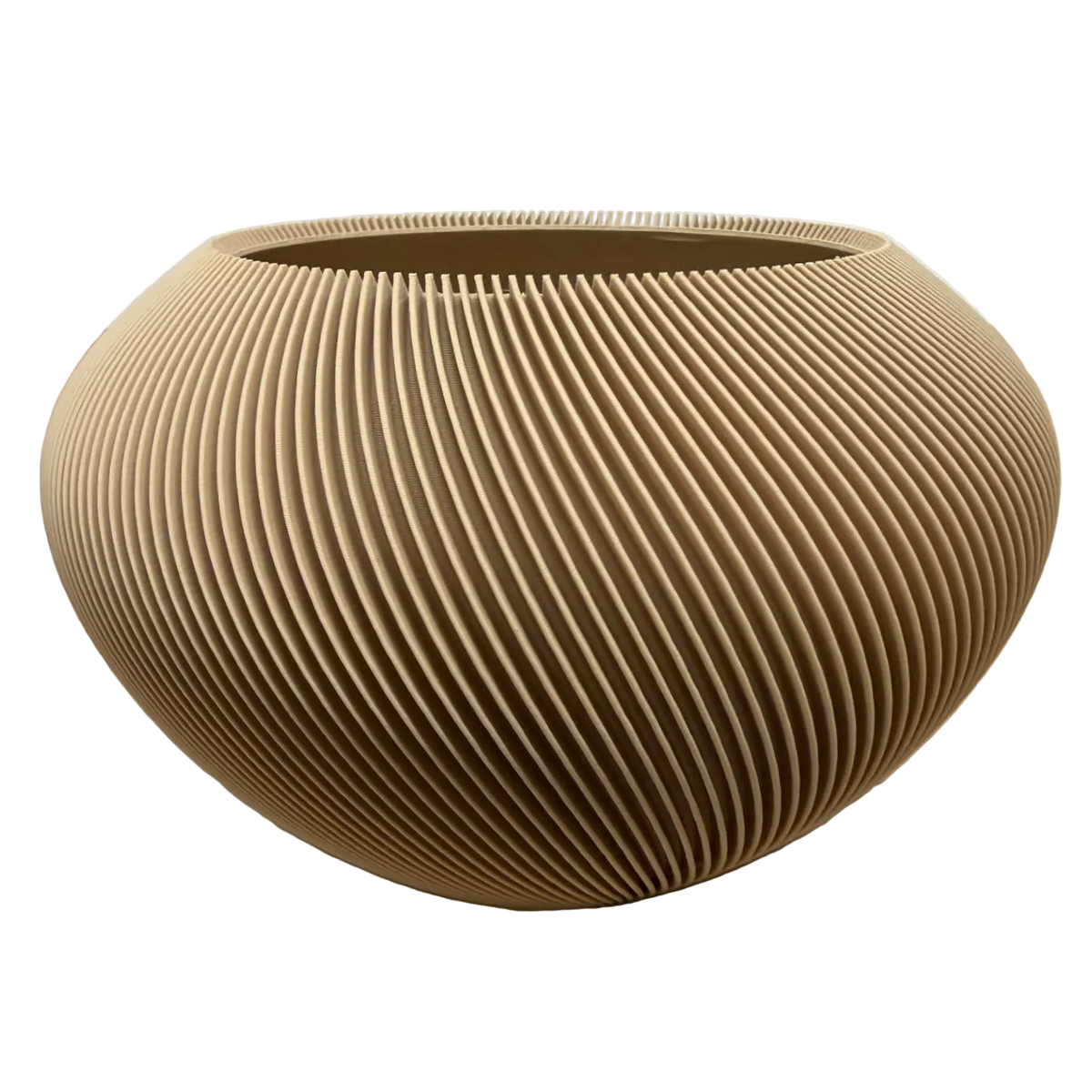 Gedraaide decoratieschaal met sierlijk 3D lijnendesign