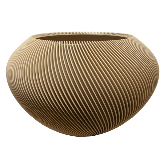 Gedraaide decoratieschaal met sierlijk 3D lijnendesign