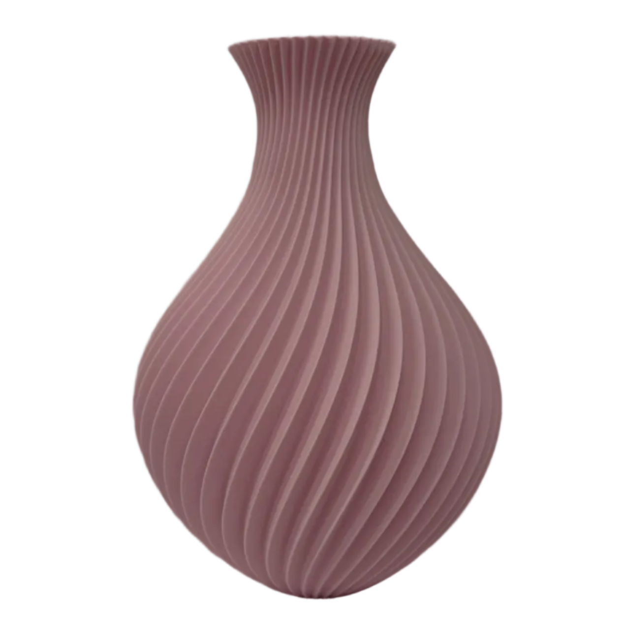 Iselle decoratieve vaas met golvende ribbelstructuur, geschikt voor bloemen, droogbloemen of als stijlvolle woondecoratie.