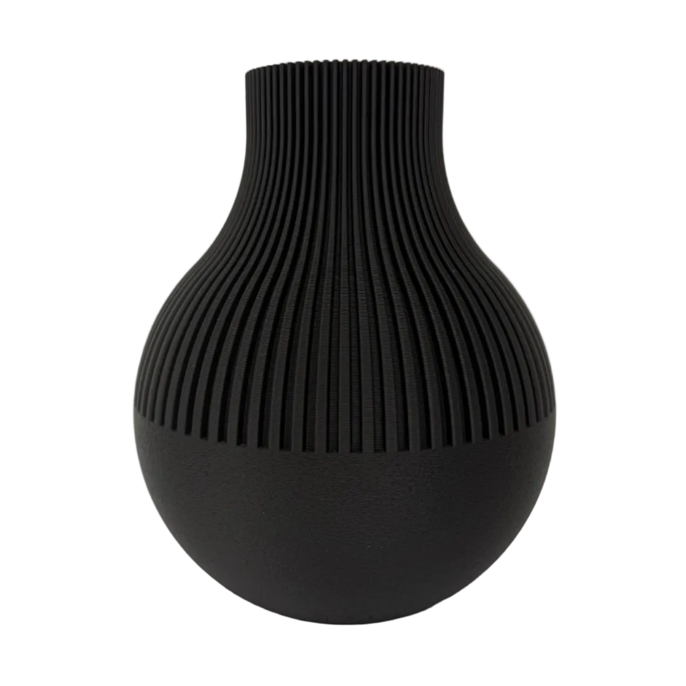 Liora Linea decoratieve vaas met geribbelde bovenzijde en een strakke horizontale afwerking, voor bloemen, droogbloemen of woondecoratie.
