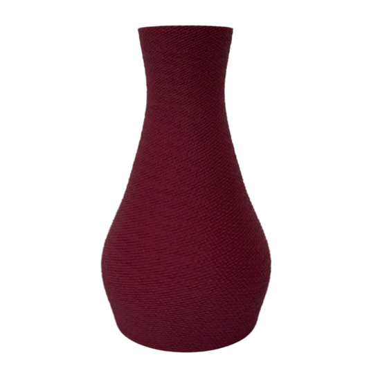 Mirelle 3D geprinte decoratieve vaas met een slanke hals en subtiele structuur, geschikt voor bloemen, droogbloemen of als woondecoratie.
