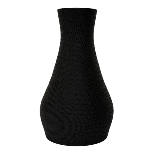 Mirelle 3D geprinte decoratieve vaas met een slanke hals en subtiele structuur, geschikt voor bloemen, droogbloemen of als woondecoratie.