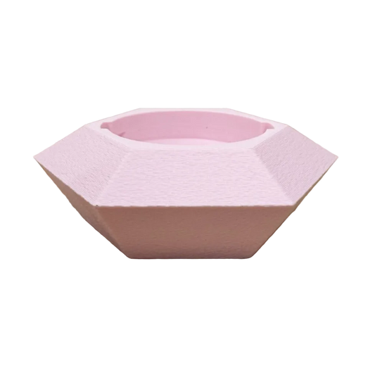 Modulaire kandelaar Basis Facet in pastel roze kleur