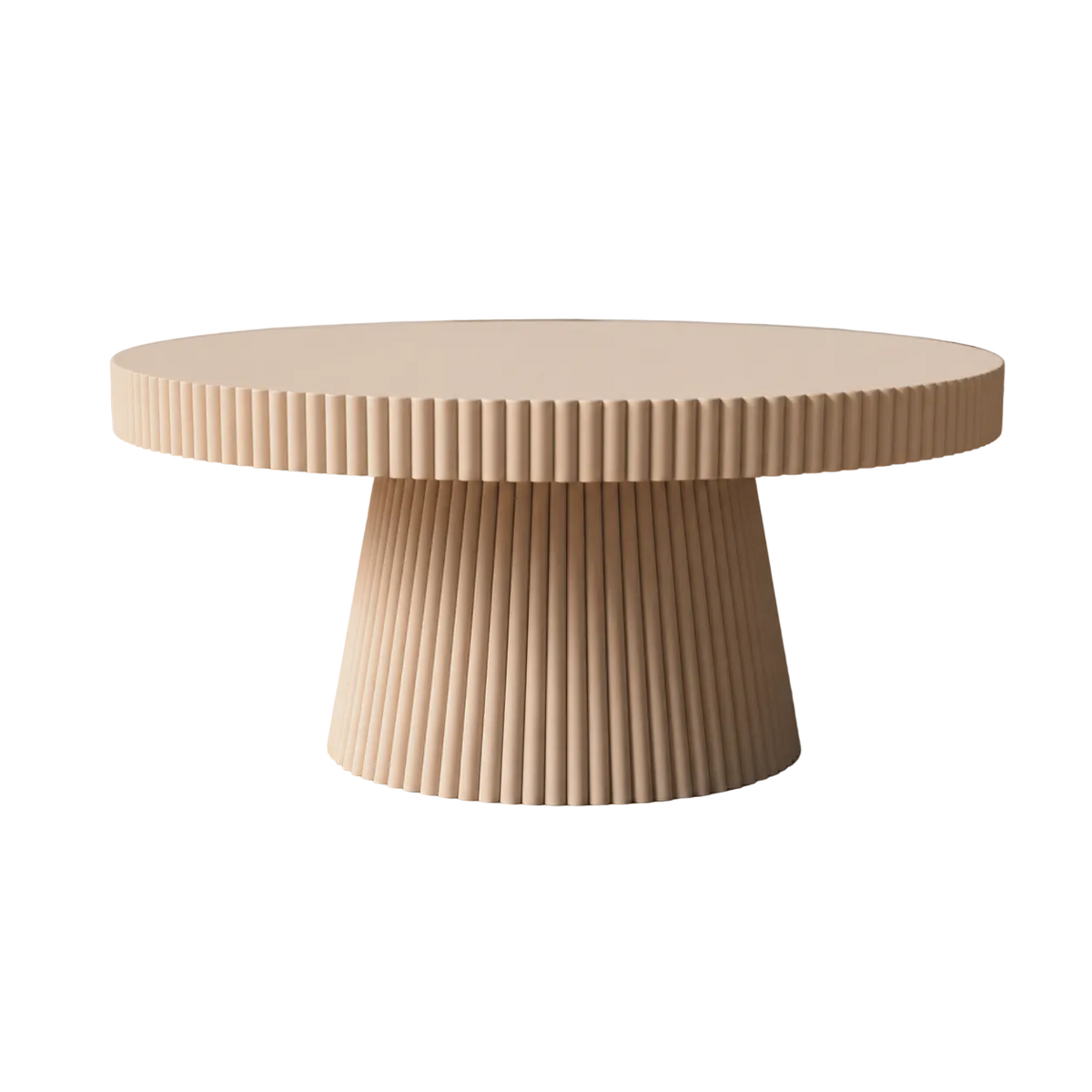Ribbel designplateau met verhoogde voet en verticale ribbels