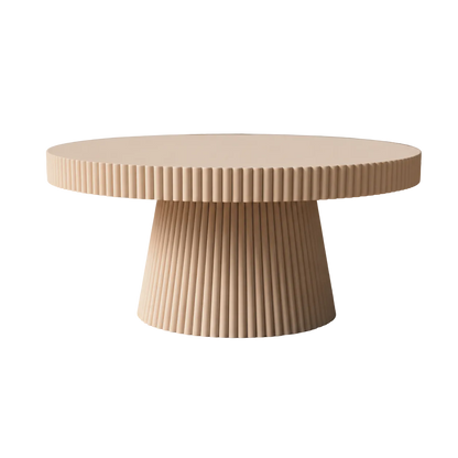 Ribbel designplateau met verhoogde voet en verticale ribbels