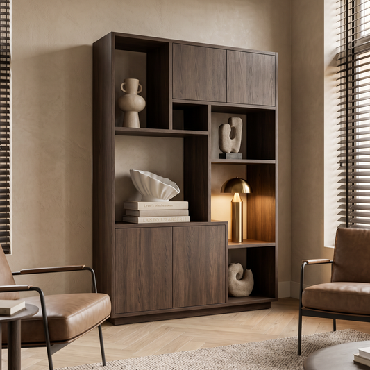 Sculpturale schelpschaal als organische woondecoratie in een modern interieur